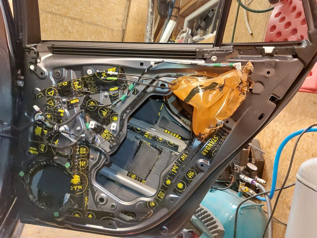 2024 Toyota Corolla rear door after CTK sound deadening treatment