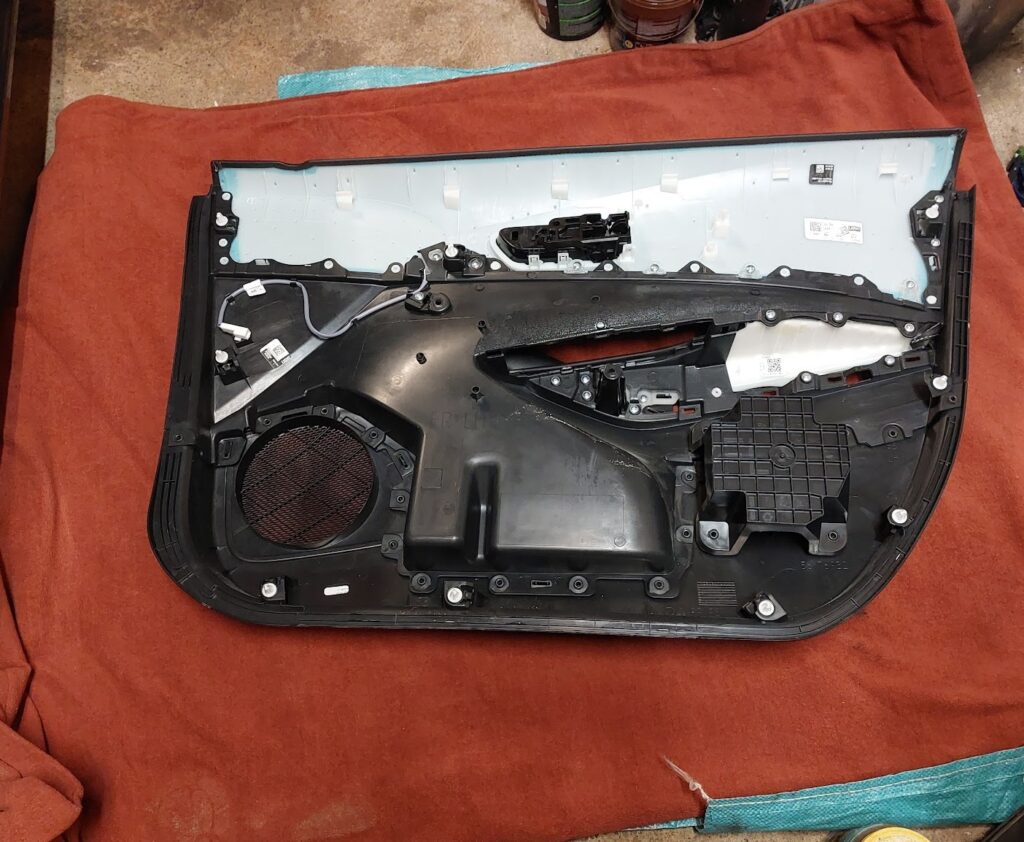 2024 Toyota Corolla front door card before sound deadening